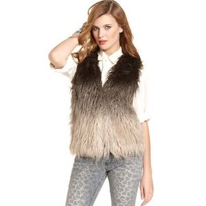 Jessica Simpson fur vest